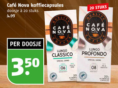  cafe nova koffiecups 20 350 mcafee koffiecapsules doosje stuks lungo classico grind 06 rond capsule profondo 20x aluminium capsules 