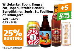  brugse zot straffe hendrik kwaremont jopen speciaalbieren 3 25 5 zegels wittekerke boon benediktiner st. bitburger juicy open m.u.v flessen 