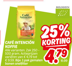  cafe intencion koffiebonen koffie 1 25 250 500 mcafee biologisch zak varieeren pak gemalen bonen snelfilter 