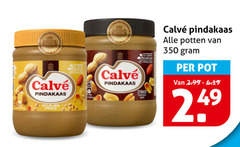  calve pindakaas 350 stukjes pinda potten pot 