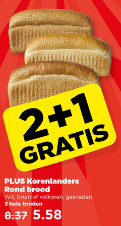  brood 1 2 3 korenlanders rond wit bruin volkoren gesneden broden 