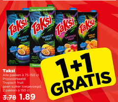  taksi fruitdrank 1 2 40 150 rijk vitamine tropisch fruit suiker pakken exotisch sinaas appel 