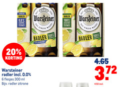  warsteiner radler bier 6 20 100 300 alkoholfrei 0.0 ml seit das einzig wahre 