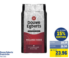  douwe egberts koffie 1 3 12 15 professional melange rood stuk stuks v.a. fresh brew pak kilo maling 