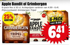  grimbergen apple bandit speciaalbieren appelcider 6 25 30 pack fles varieeren tripel abdij 1128 rijk kruidig cider juicy fruitig 