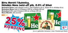  birra moretti krat bier 3 6 12 25 30 33 250 heineken mono twist off pils 0.0 silver pak blikjes flesje blikje ml soorten nix18 pack 6x 330ml pilsener original kratten 