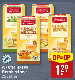  westminster thee 25 45 50 fruity fresh herbal tea ginger curcuma spicy aromatic range finger bags people zakjes 