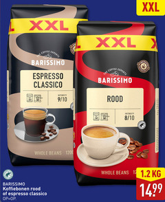  barissimo koffiebonen 12 nature people xxl coffee experts espresso classico intensity 9 10 tradition whole beans rood 8 rooster quality www 1.2 