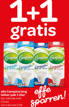  campina melk 1 2 camping langlekker lang pak liter halfvolle stuks effe sparren 