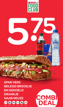  250 400 500 food club coca cola sugar spa since reine vers belegd broodje gekoeld drankje fant sprite red bull ml combi deal 