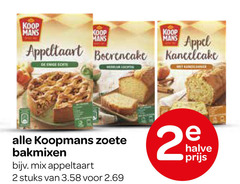  2 mans appeltaart boerencake enige appel koopmans zoete bakmixen mix stuks halve 