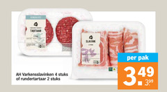  2 4 tartaar stuks rundertartaar slavink pak 3.99 