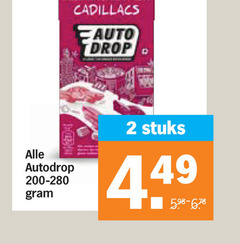  autodrop snoep 2 cadillacs auto drop stuks 