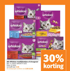  whiskas kattenvoer 12 30 44 1 maaltijdzakjes droogvoer classic saus doos stuks varieeren 