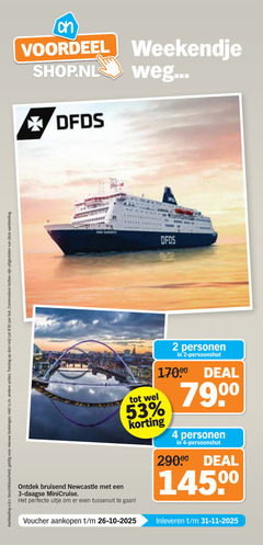  2 3 4 30 7900 aanbieding beschikbaarheid nieuwe boekingen i.c.m. toeslag don vrij hut commodore voordeel weekendje weg dfds personen deal bruisend newcastle minicruise uitje tussenuit voucher inleveren 