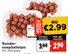  soepballetjes 250 runder voucher 