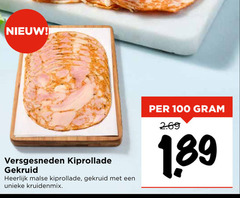  100 versgesneden kiprollade gekruid malse kruidenmix 