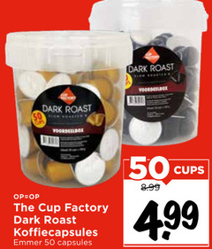  the cup factory koffiecups 50 dark roast koffiecapsules emmer capsules cups 