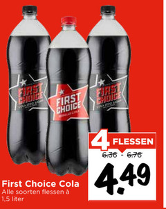  first choice cola 4 la soorten flessen 1 5 liter 
