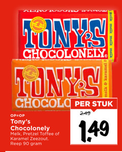  tony chocolony chocolade 8 90 tonys chocolonely melk karamel stuk pretzel toffee zeezout reep 