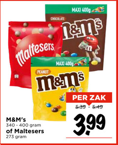  1 400 chocolate maltesers peanut maxi ms zak 3 99 