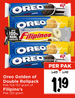  oreo biscuit 100 120 with real filipinos creme golden double pak 