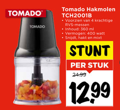 tomado hakmolen 4 360 400 rvs messen inhoud ml vermogen watt snijdt hakt stuk 