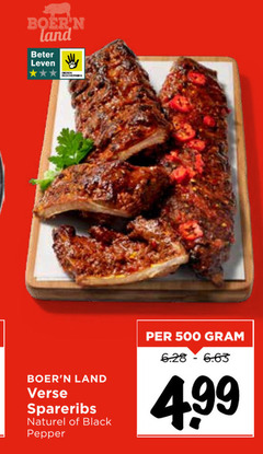  500 land beter leven verse spareribs naturel black pepper 
