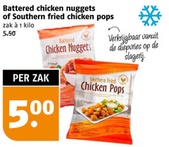  1 chicken nuggets southern fried pops zak kilo nugget 50 diepvries slagerij 