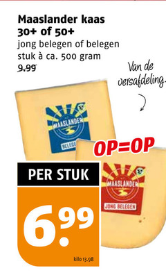 500 maaslander kaas 30 50 jong belegen stuk ca. versafdeling 6 99 kilo 
