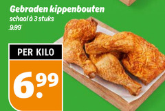  3 gebraden kippenbouten schaal stuks kilo 