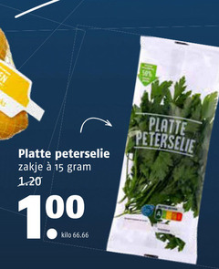  15 100 150 platte peterselie zakje kilo 