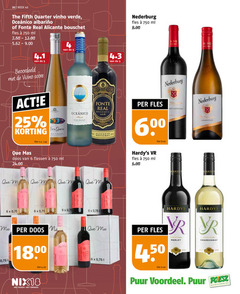  witte wijn rode rose 4 5 6 25 30 40 600 750 1800 week fifth quarter vinho verde fonteinset real alicante fles ml nederburg beoordeeld score liter v.a. que doos flessen nix18 roken drinken rosee sauvignon hardy hardys merlot chardonnay puur voordeel supermarkten 