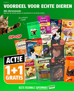  1 5 30 32 40 50 80 100 week voordeel dieren dierensnacks assortiment combinaties mergkoekjes whiskas purina pedigree temptations felix crispies schmackos multi catisfaction all maxi party mix adventuros wild buitenland riche hert am rosewood steak bites bar pollack bonzo funtastix baconsmaak beloftes combinatie kassa strips pets honden vet table trainers with beef and chicken hertenvlees wildsmaak arome sauvage regionale supermarkt supermarkten 