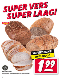  6 super vers laag bakkers trots vloerbroden donker wit zonnevolkoren spelt brood 