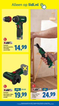  3 12 50 240 lidl.nl parkside jaar iii accu boormachine lader garant haakse slijper ratel 5. verzendkosten 4 99 toeslag artikelen cm 31 5 9 