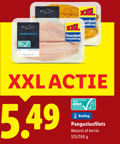  pangasiusfilet xx voordeel xxl kweek gecertificeerd asc-aqua.org koeling pangasiusfilets naturel kerrie 