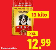  13 dry dog food with beef and vegetables xxl orlando kilo hondenbrokken 