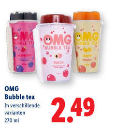  ice tea bubble raspberry peach lemon ml 