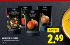  soep heldere champignonsoep gegrilde paprika basilicum witte pompoensoep rode kikkererwten uiensoep franse stijl luxe soepen zak ml 