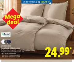  1 2 140 200 240 lidl.nl mega deal tencel feels right livarno home lyocell satijn dekbedovertrek stof hoogwaardig gemengd weefsel katoen voelt zacht ademend duurzaam cm kussensloop kussenslopen 