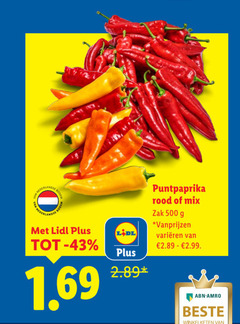  puntpaprika 500 bodem nederland rood mix zak varieeren abn amro winkelketen 
