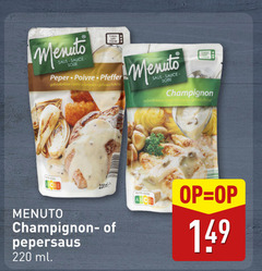  1 saus sauce min peper poivre champignon score pepersaus ml nutri 