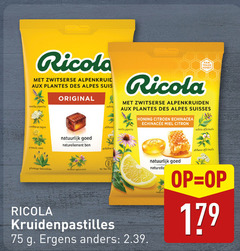  1 ricola zwitserse aux plantes des mentha piperita original salvia trade honey alpenkruiden suisses honing citroen echinacea citron nigra primula natuurlijk naturellement bon stuk naturelle malva pour 100g kruidenpastilles ergens officinalis 