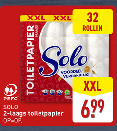  solo toiletpapier 2 32 160 xxl rollen vellen voordeel 