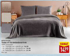  100 novitesse teddy rib dekbedovertrek polyester ca. cm 2x 