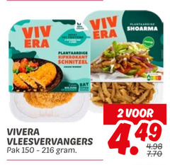  2 plantaardige kipkrokant schnitzel shoarma vivera vleesvervangers pak 