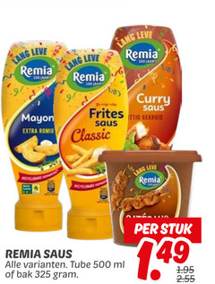  500 lang remia tang mayonaise romig curry saus frites gekruid classic tube ml bak stuk 