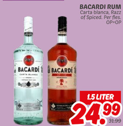  bacardi rum carta blanca razz spiced fles liter 24 99 