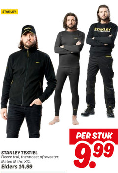  stanley textiel fleece trui thermoset sweater maten xxl elders stuk 
